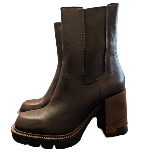 Made in Italy High Heel Chelsea Boots Sz 39 - Picture 4 of 7